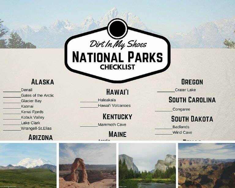 national parks checklist shirt