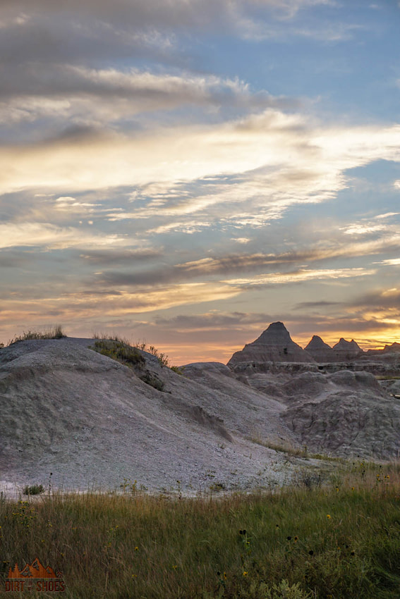 Sunset at Badlands National Park | Dirt In My Shoes