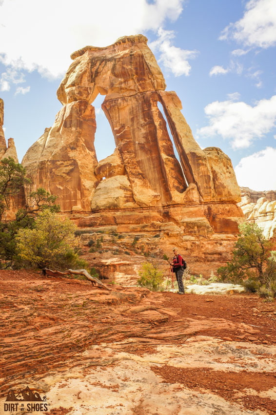 Ash at Druid Arch in Canyonlands National Park | Dirt In My Shoes