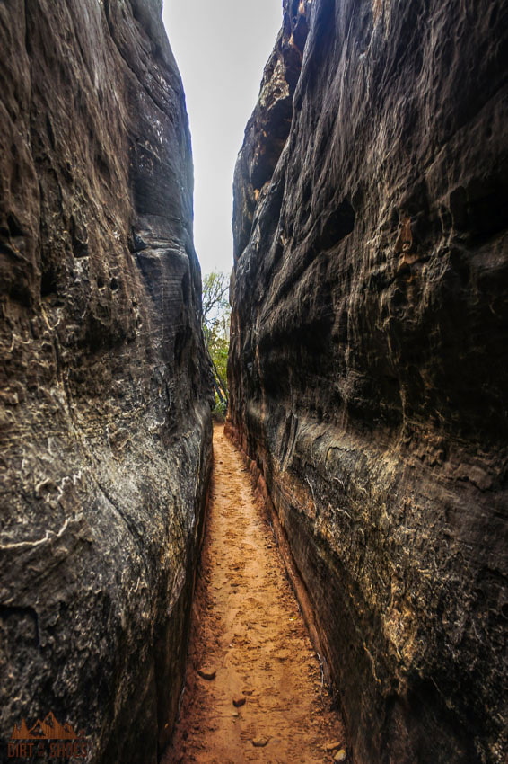 Slot Canyon on the Druid Arch Trail in Canyonlands National Park | Dirt In My Shoes