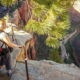 Hiker at Angels Landing in Zion National Park